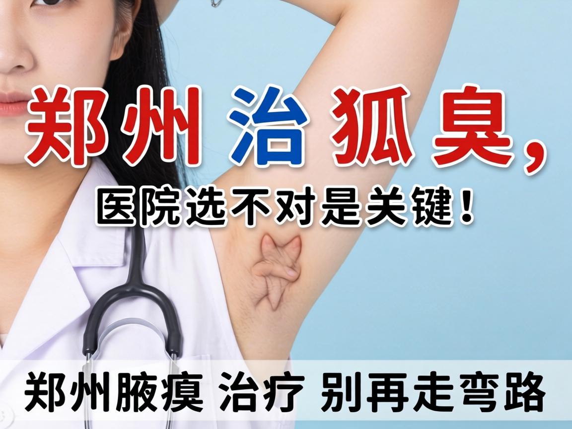 郑州治狐臭，医院选对是关键！郑州腋臭治疗别再走弯路