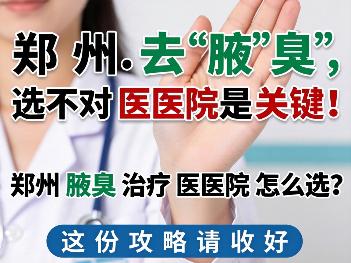 郑州去腋臭，选对医院是关键！郑州腋臭治疗医院怎么选？这份攻略请收好