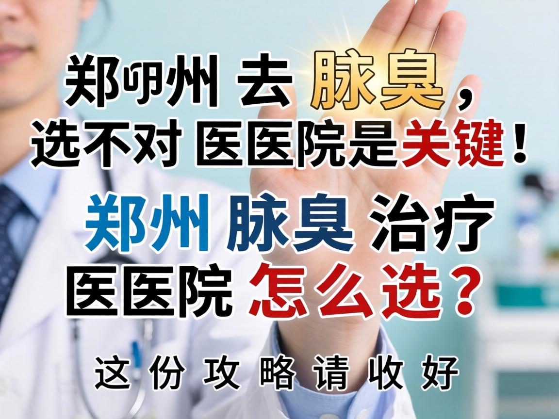 郑州去腋臭，选对医院是关键！郑州腋臭治疗医院怎么选？这份攻略请收好