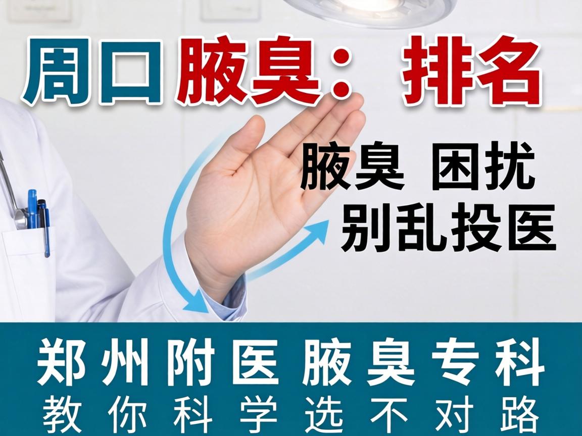周口腋臭排名，腋臭困扰别乱投医，郑州附医腋臭专科教你科学选对路