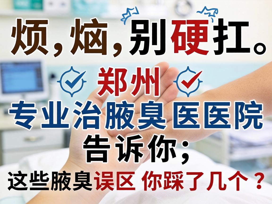 腋臭烦恼别硬扛，郑州专业治腋臭医院告诉你，这些腋臭误区你踩了几个？