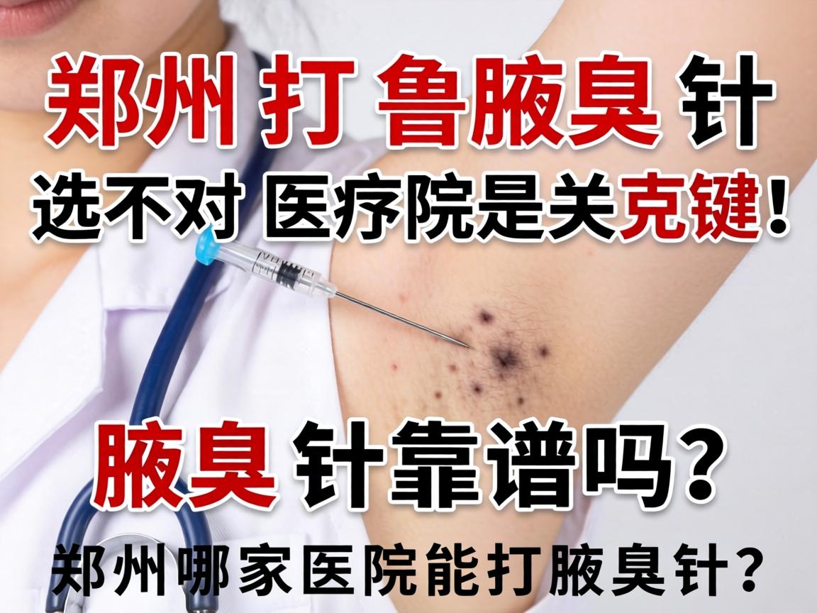 郑州打腋臭针，选对医院是关键！腋臭针靠谱吗？郑州哪家医院能打腋臭针？