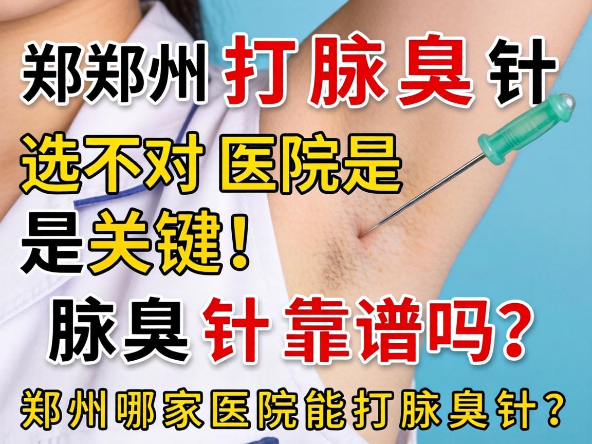 郑州打腋臭针，选对医院是关键！腋臭针靠谱吗？郑州哪家医院能打腋臭针？