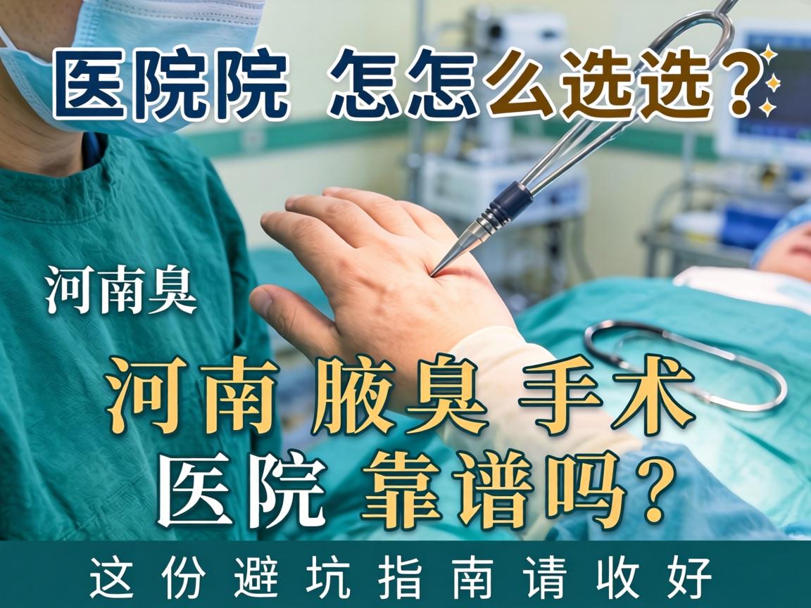 河南腋臭手术医院怎么选？河南腋臭手术医院靠谱吗？这份避坑指南请收好