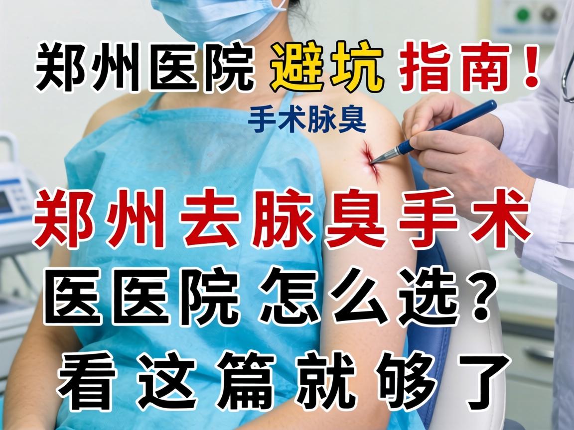 郑州去腋臭手术医院，避坑指南！郑州去腋臭手术医院怎么选？看这篇就够了