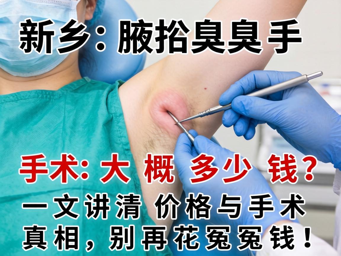 新乡腋臭手术大概多少钱？一文讲清价格与手术真相，别再花冤枉钱！