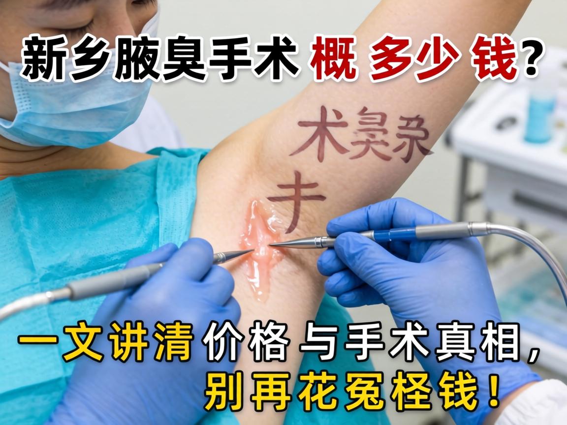 新乡腋臭手术大概多少钱？一文讲清价格与手术真相，别再花冤枉钱！
