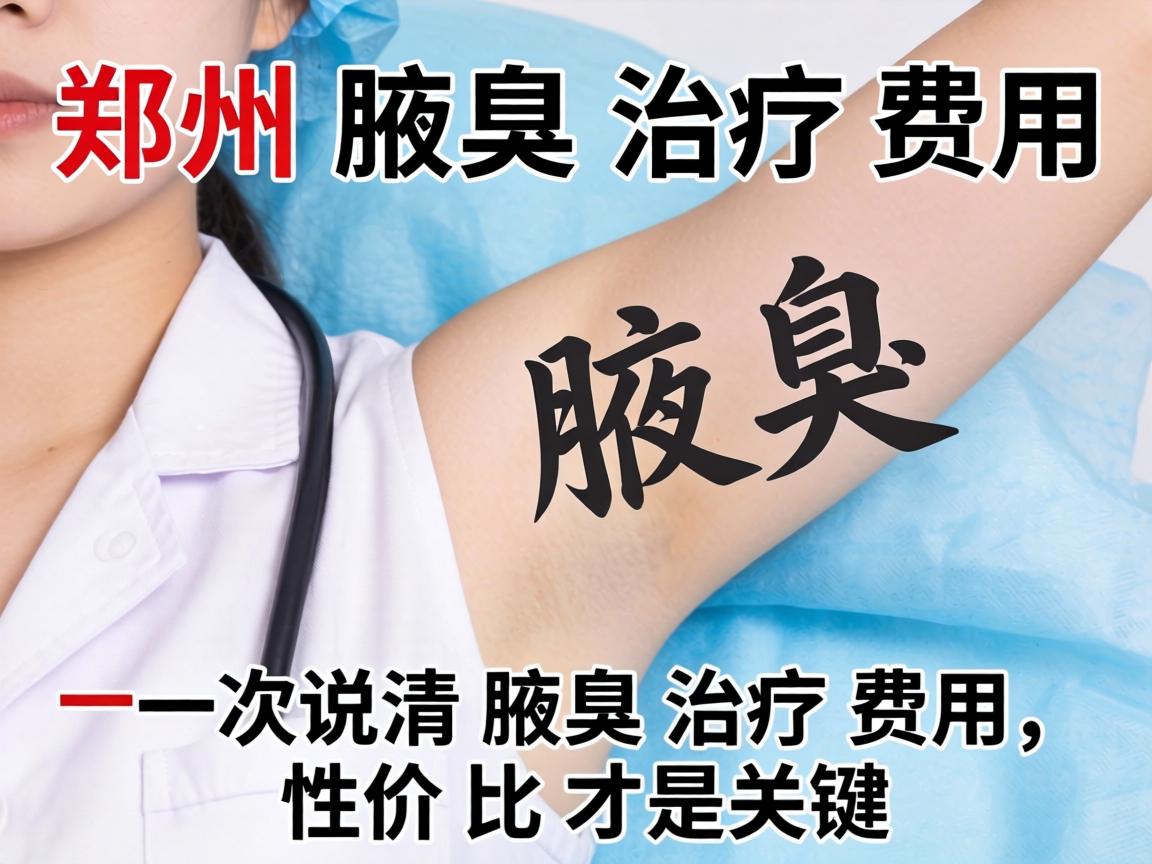 郑州腋臭治疗费用，一次说清腋臭治疗费用，性价比才是关键