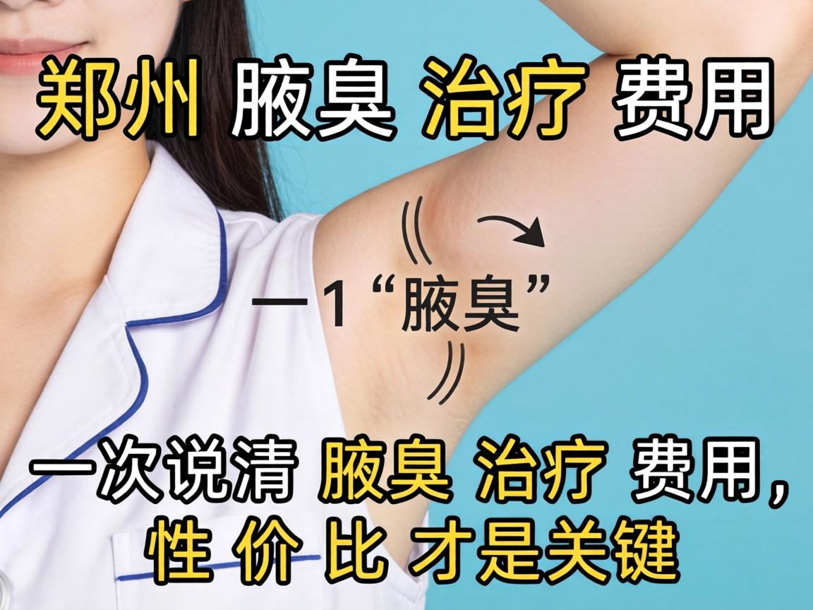 郑州腋臭治疗费用，一次说清腋臭治疗费用，性价比才是关键
