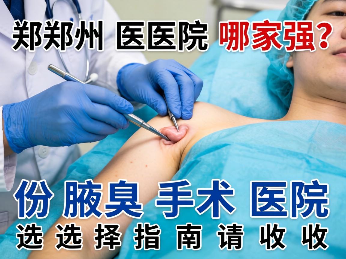 郑州腋臭手术医院哪家强？这份腋臭手术医院选择指南请收好