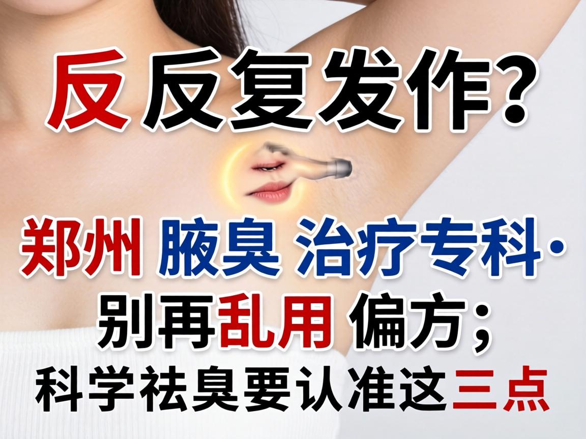 腋臭反复发作？郑州腋臭治疗专科，别再乱用偏方，科学祛臭要认准这三点