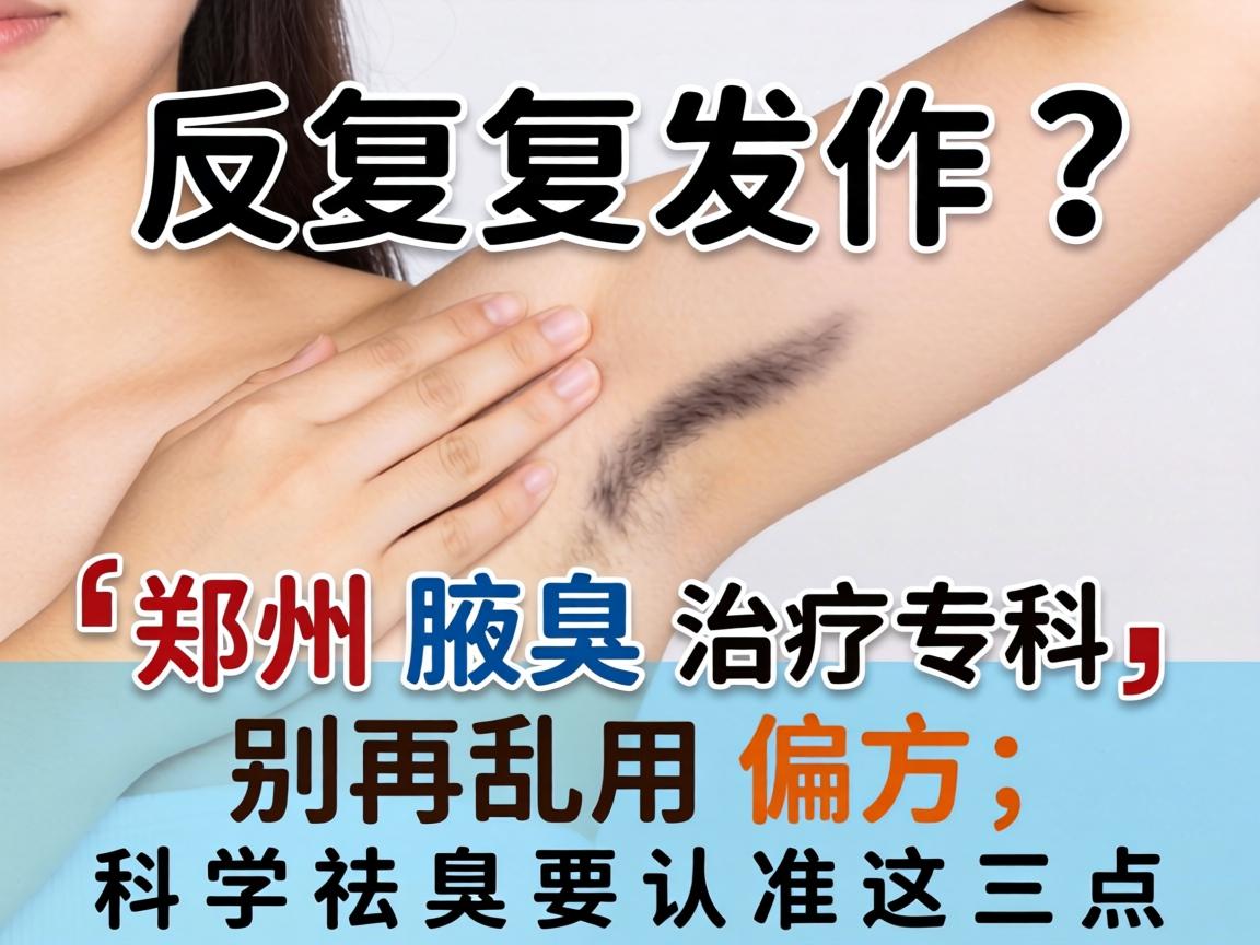 腋臭反复发作？郑州腋臭治疗专科，别再乱用偏方，科学祛臭要认准这三点