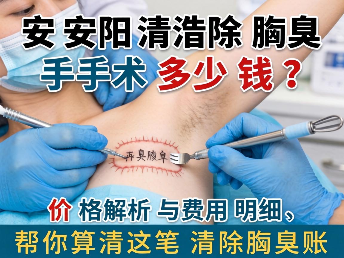 安阳清除腋臭手术多少钱？价格解析与费用明细，帮你算清这笔清除腋臭账