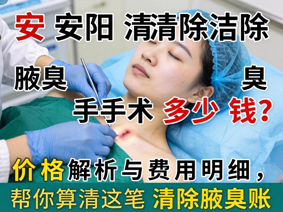 安阳清除腋臭手术多少钱？价格解析与费用明细，帮你算清这笔清除腋臭账