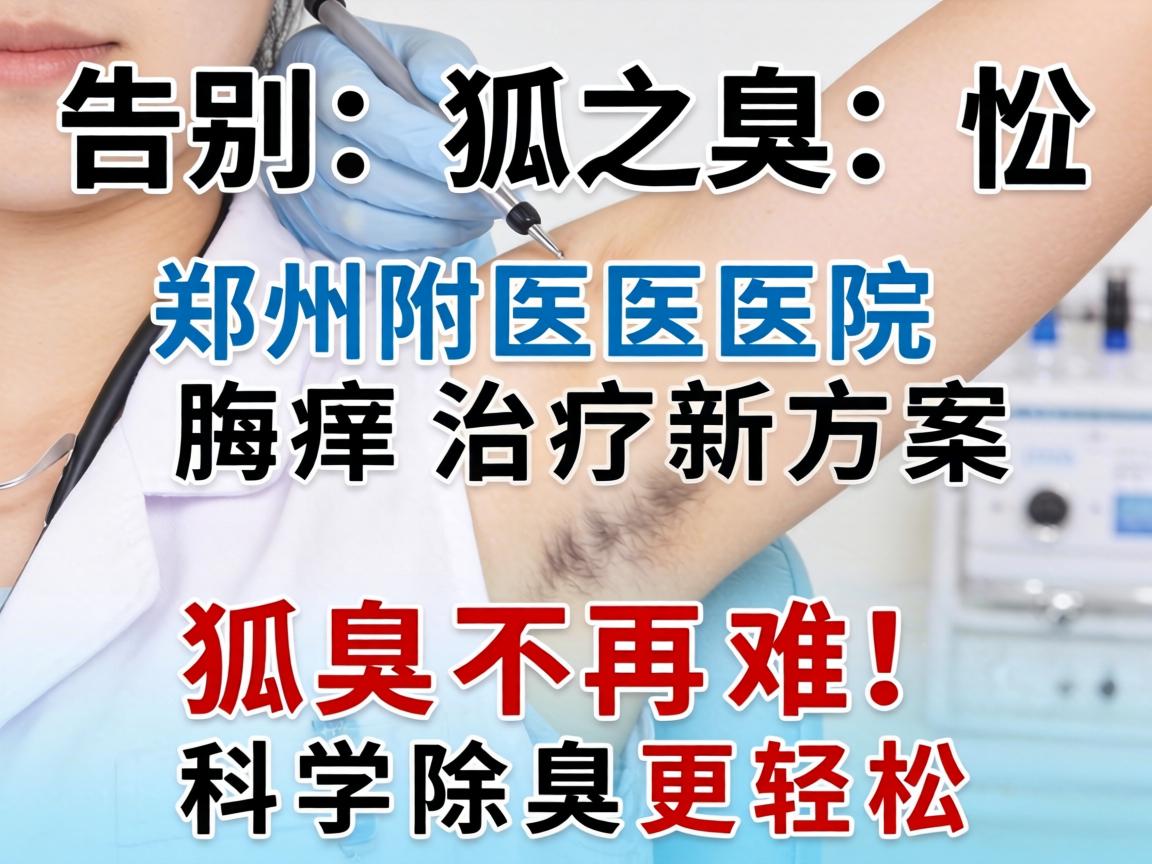 告别狐臭尴尬，郑州附医医院腋臭治疗新方案，狐臭不再难，科学除臭更轻松