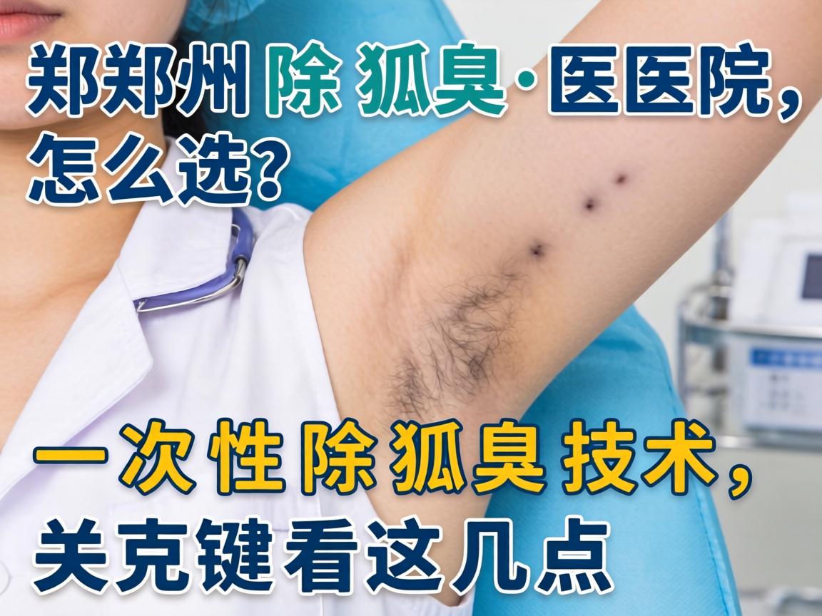 郑州除狐臭医院怎么选？一次性除狐臭技术，关键看这几点