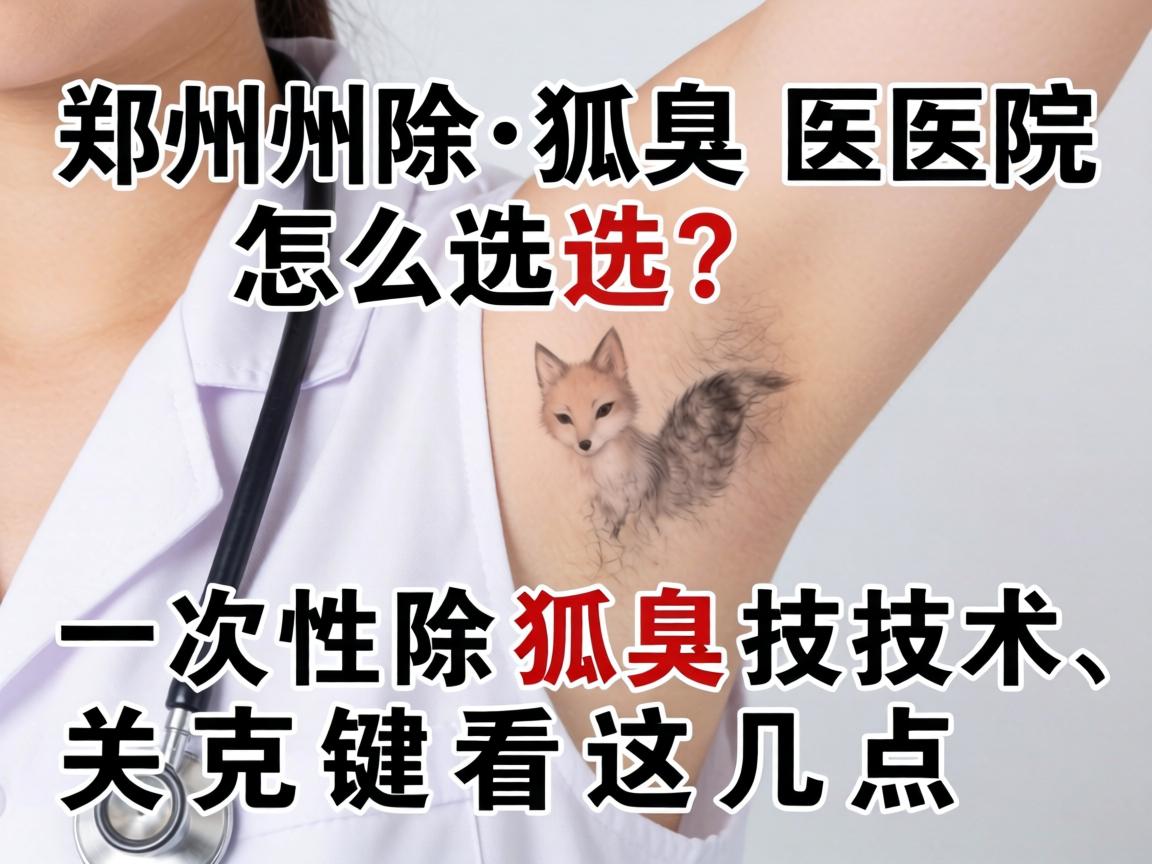 郑州除狐臭医院怎么选？一次性除狐臭技术，关键看这几点