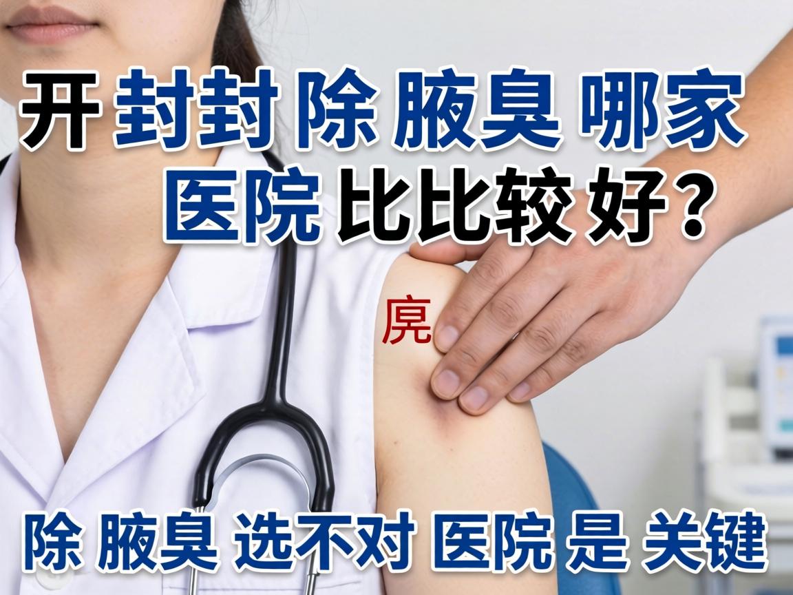 开封除腋臭哪家医院比较好？除腋臭选对医院是关键