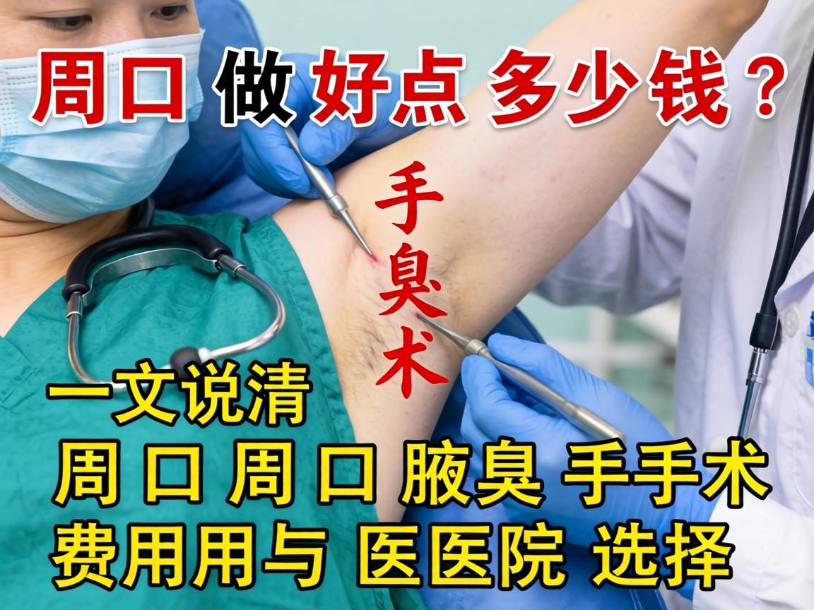 周口做腋臭手术好点多少钱？一文说清周口腋臭手术费用与医院选择