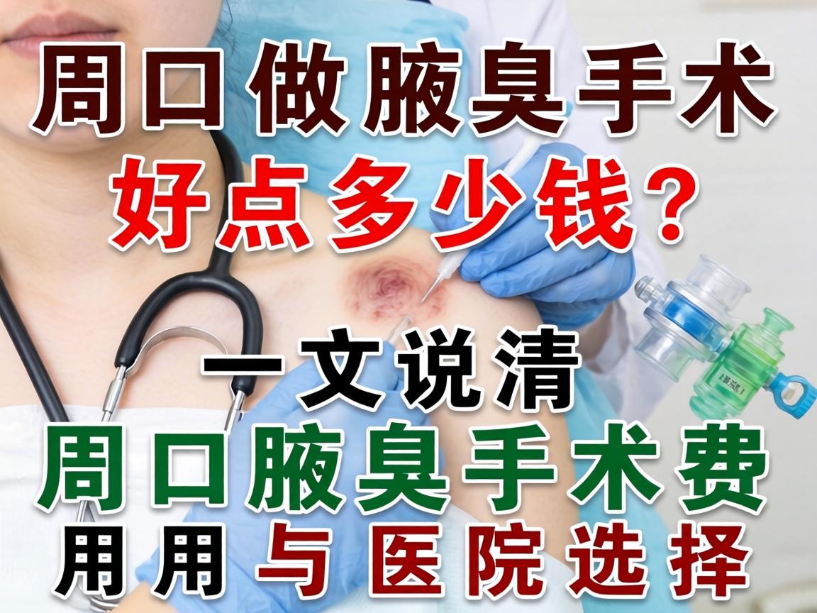 周口做腋臭手术好点多少钱？一文说清周口腋臭手术费用与医院选择