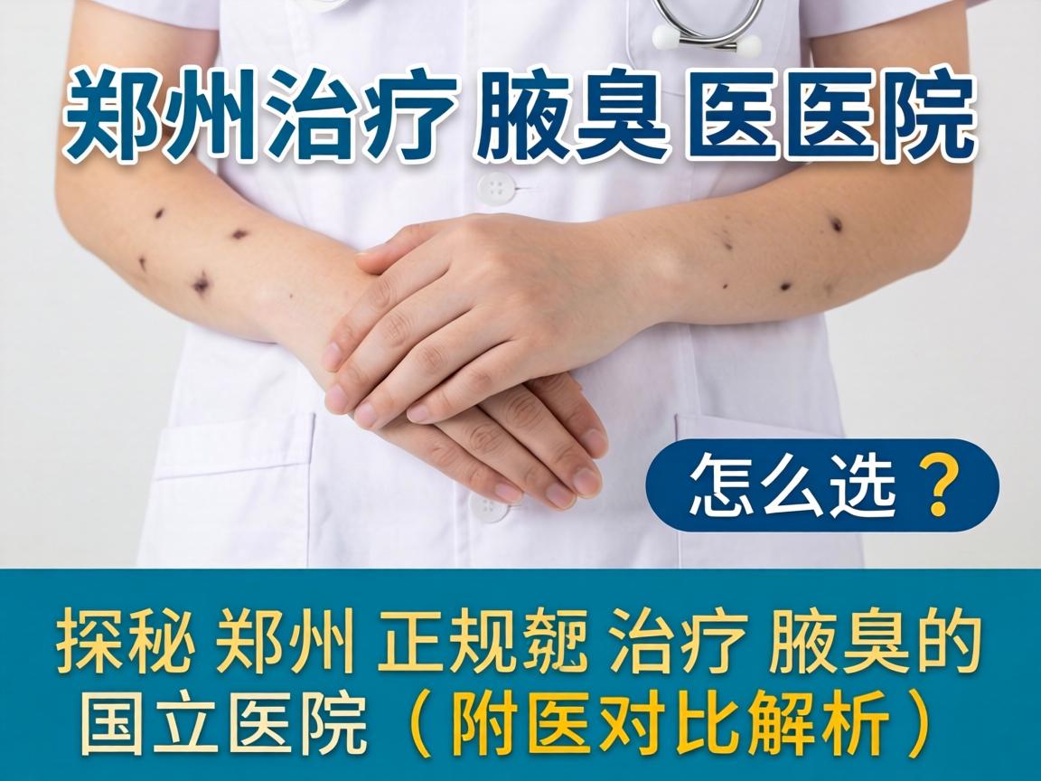 郑州治疗腋臭医院怎么选？探秘郑州正规治疗腋臭的国立医院（附对比解析）
