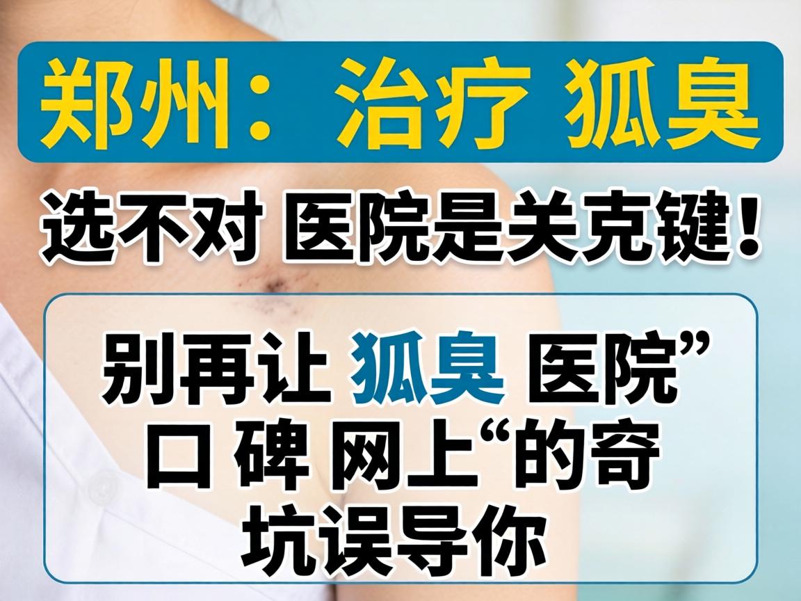 郑州治疗狐臭，选对医院是关键！别再让狐臭医院口碑网上的坑误导你