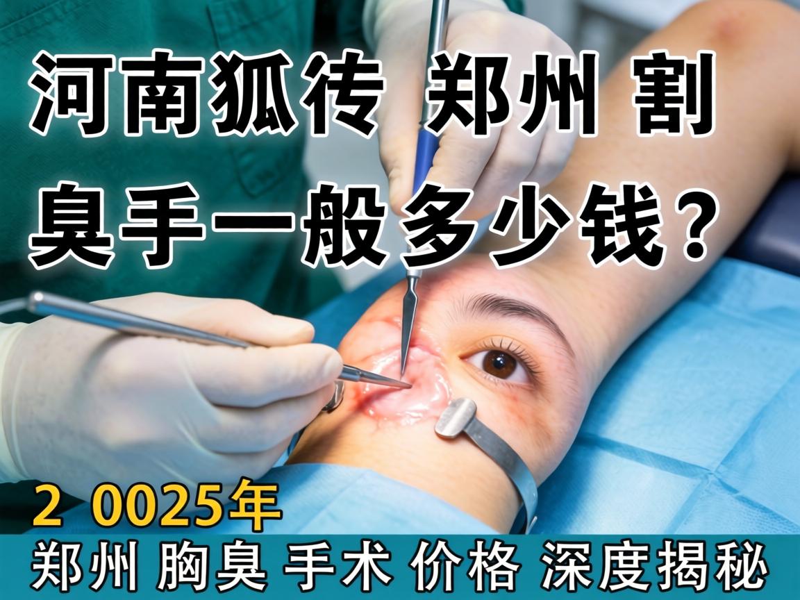 河南郑州割狐臭手术一般多少钱？2025年郑州腋臭手术价格深度揭秘