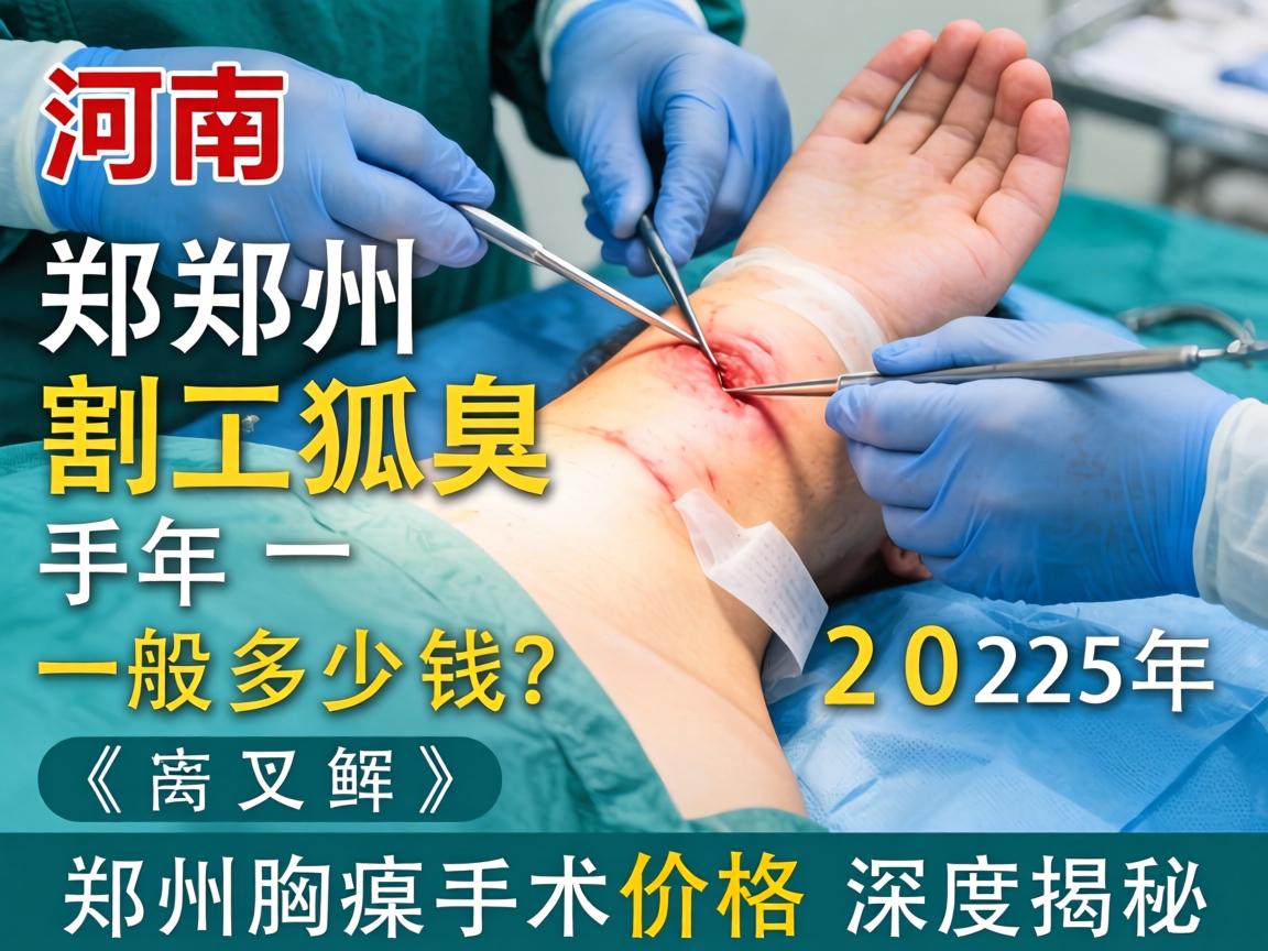 河南郑州割狐臭手术一般多少钱？2025年郑州腋臭手术价格深度揭秘
