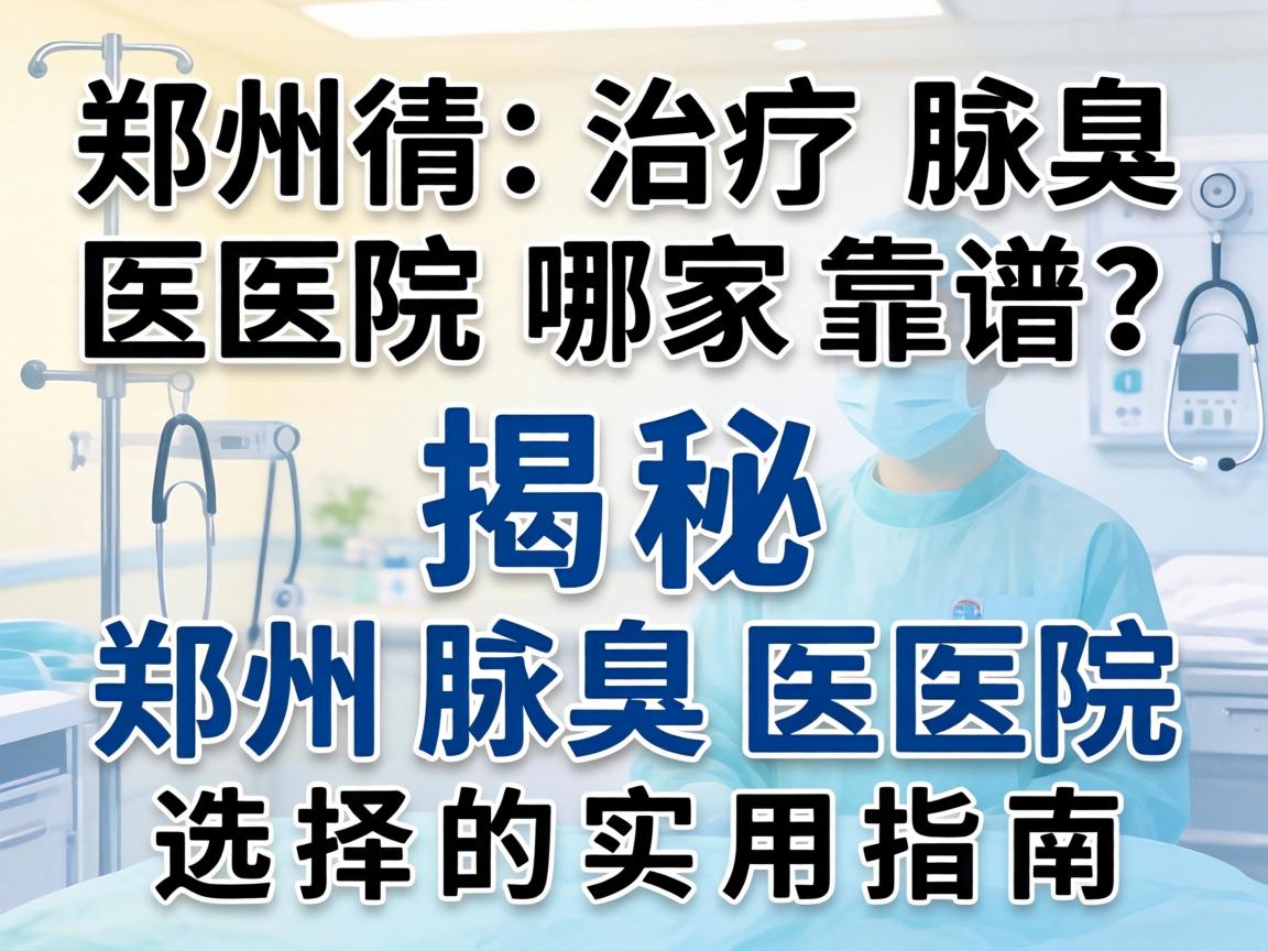 郑州治疗腋臭医院哪家靠谱？揭秘郑州腋臭医院选择的实用指南