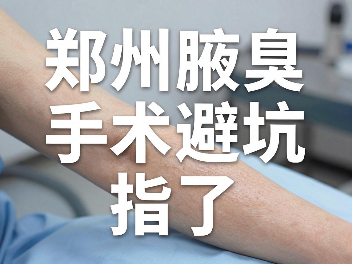 郑州腋臭手术医院怎么选？郑州腋臭手术避坑指南来了