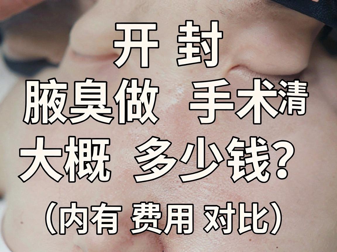 开封做腋臭手术大概多少钱？一文说清腋臭手术费用与价值（内有费用对比）