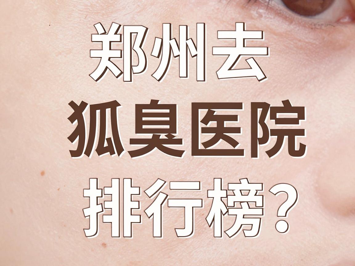 郑州去狐臭医院排行榜，去狐臭医院怎么选？去狐臭医院避坑指南