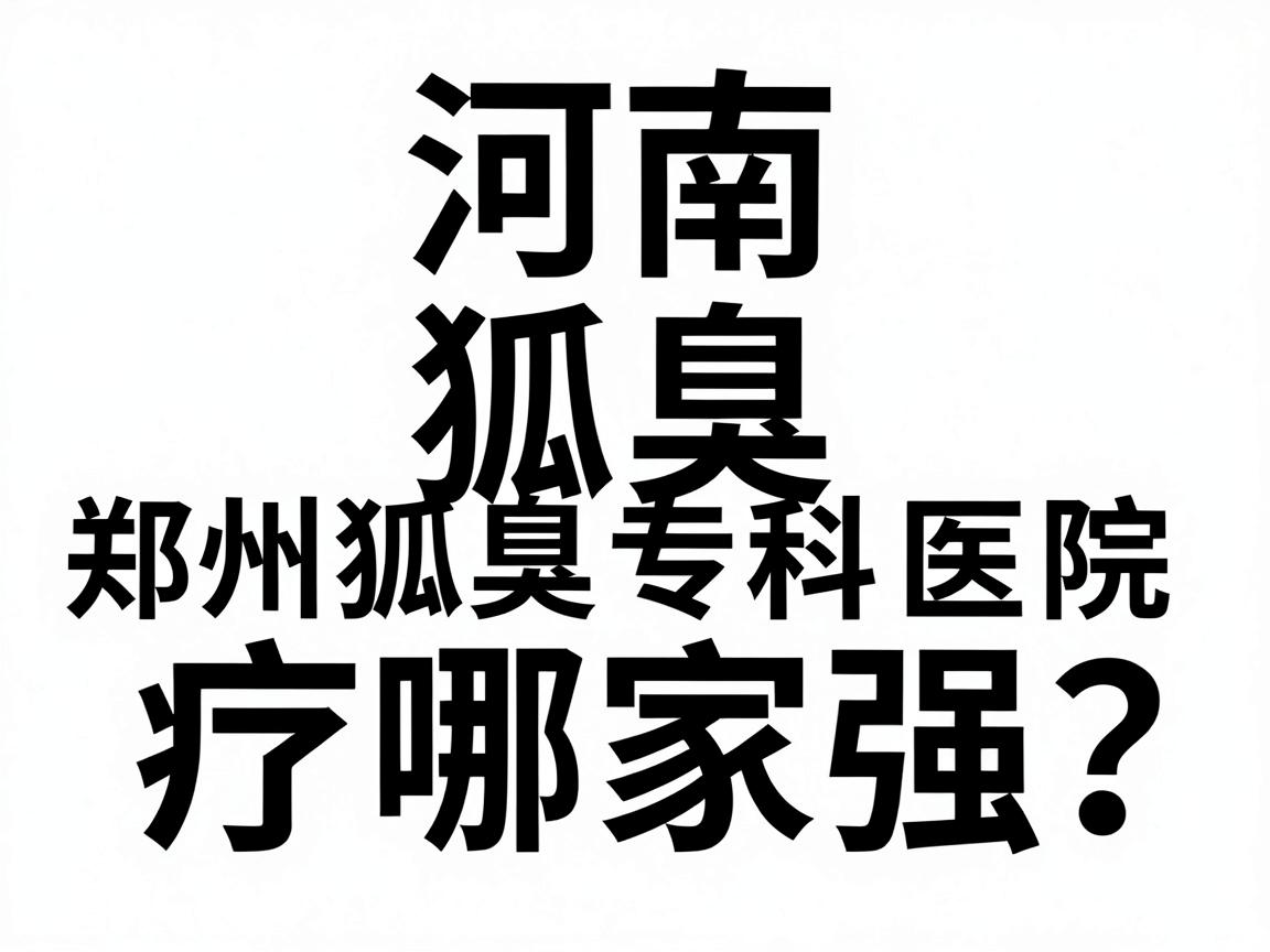 河南狐臭治疗哪家强？郑州狐臭专科医院的专业解答来了