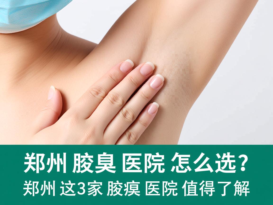 郑州腋臭医院怎么选？郑州这3家腋臭医院值得了解