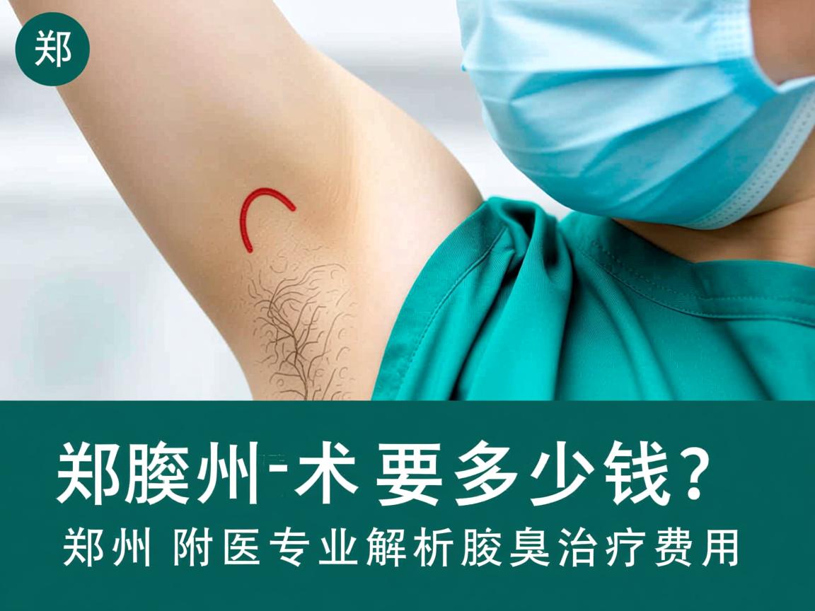 郑州腋臭手术要多少钱？郑州附医专业解析腋臭治疗费用