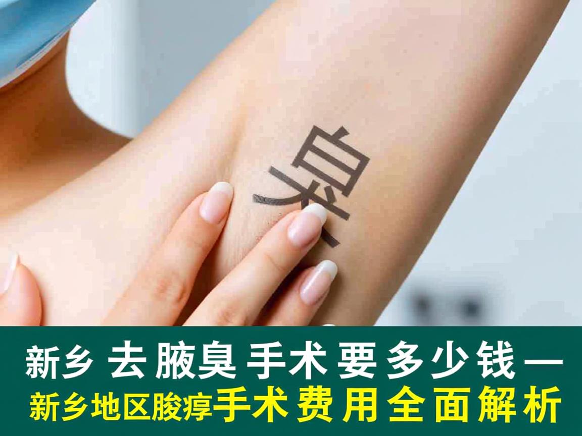 新乡去腋臭手术要多少钱—新乡地区腋臭手术费用全面解析
