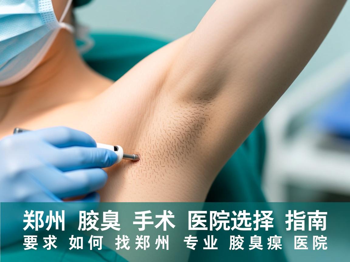郑州腋臭手术医院选择指南，如何找准郑州专业腋臭医院