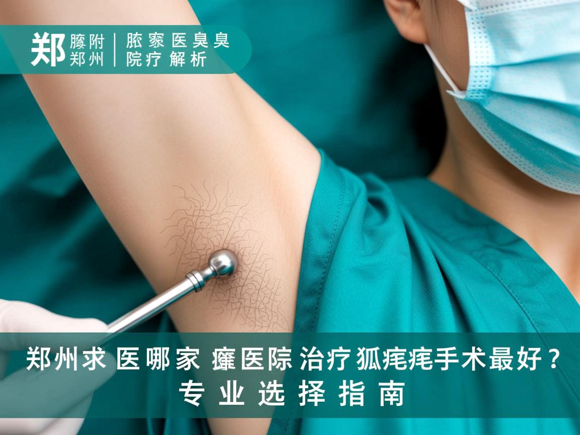 郑州附医腋臭医院解析，郑州哪家医院治疗狐臭手术最好？专业选择指南