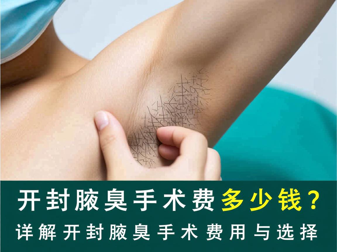 开封腋臭手术费多少钱？详解开封腋臭手术费用与选择