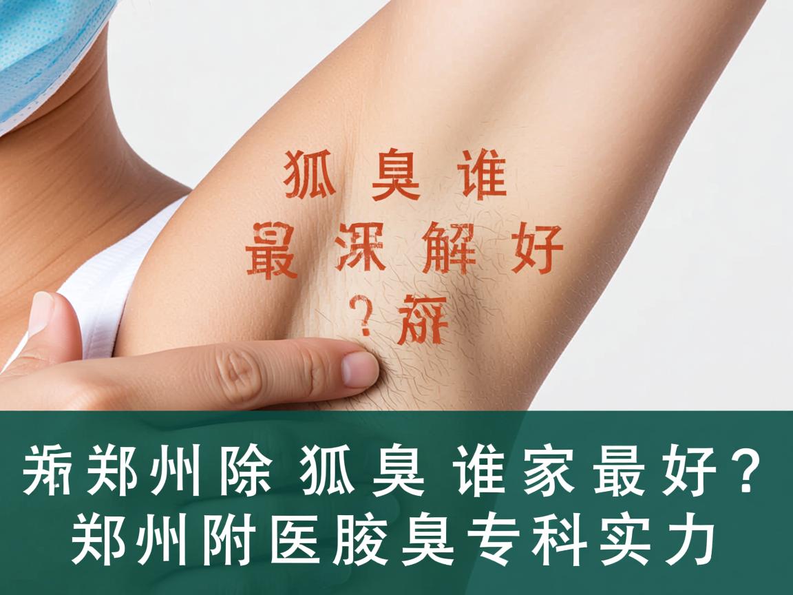 郑州除狐臭谁家最好？深度解析郑州附医腋臭专科实力