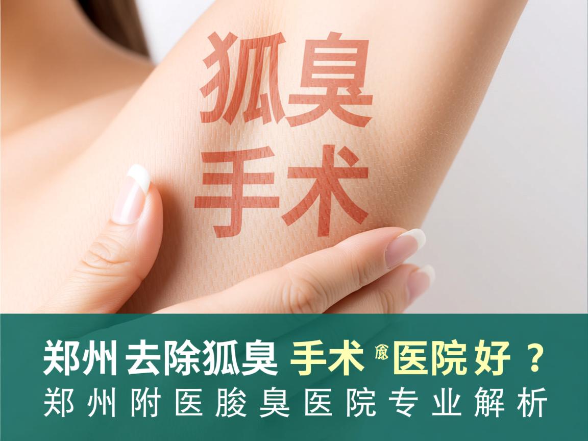 郑州去除狐臭手术哪家医院好？郑州附医腋臭医院专业解析