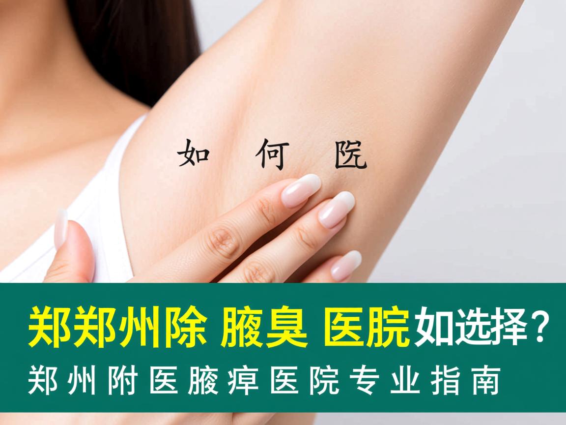 郑州除腋臭医院如何选择？郑州附医腋臭医院专业指南
