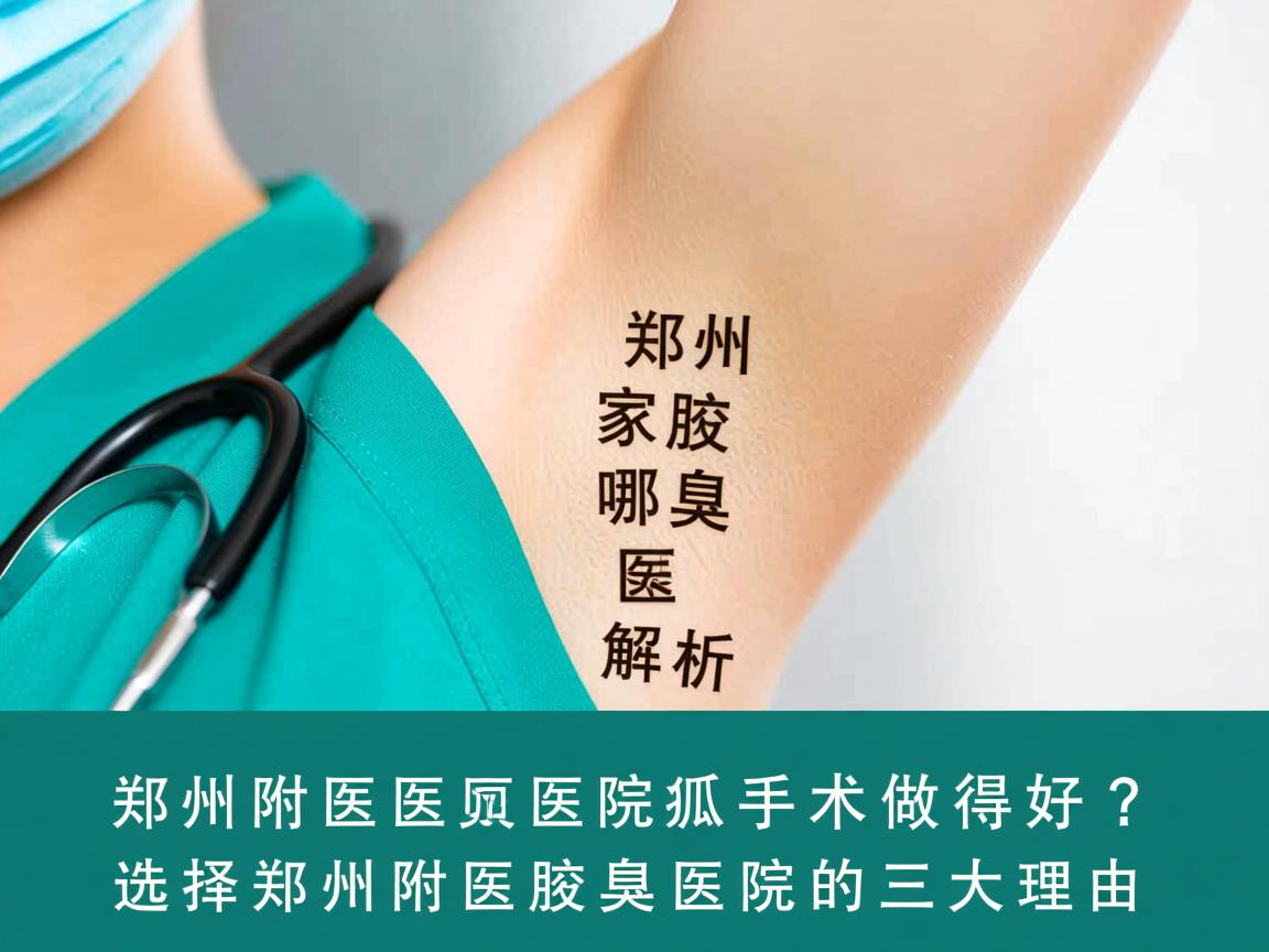郑州附医腋臭医院解析，郑州哪家医院狐臭手术做得好？选择郑州附医腋臭医院的三大理由