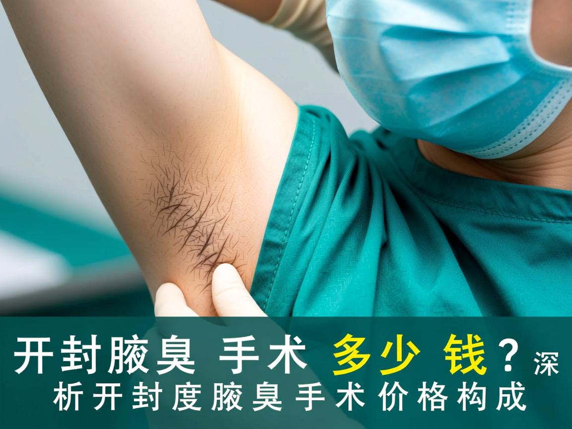 开封腋臭手术多少钱？深度解析开封腋臭手术价格构成