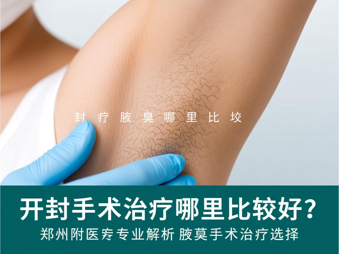 开封手术治疗腋臭哪里比较好？郑州附医专业解析腋臭手术治疗选择