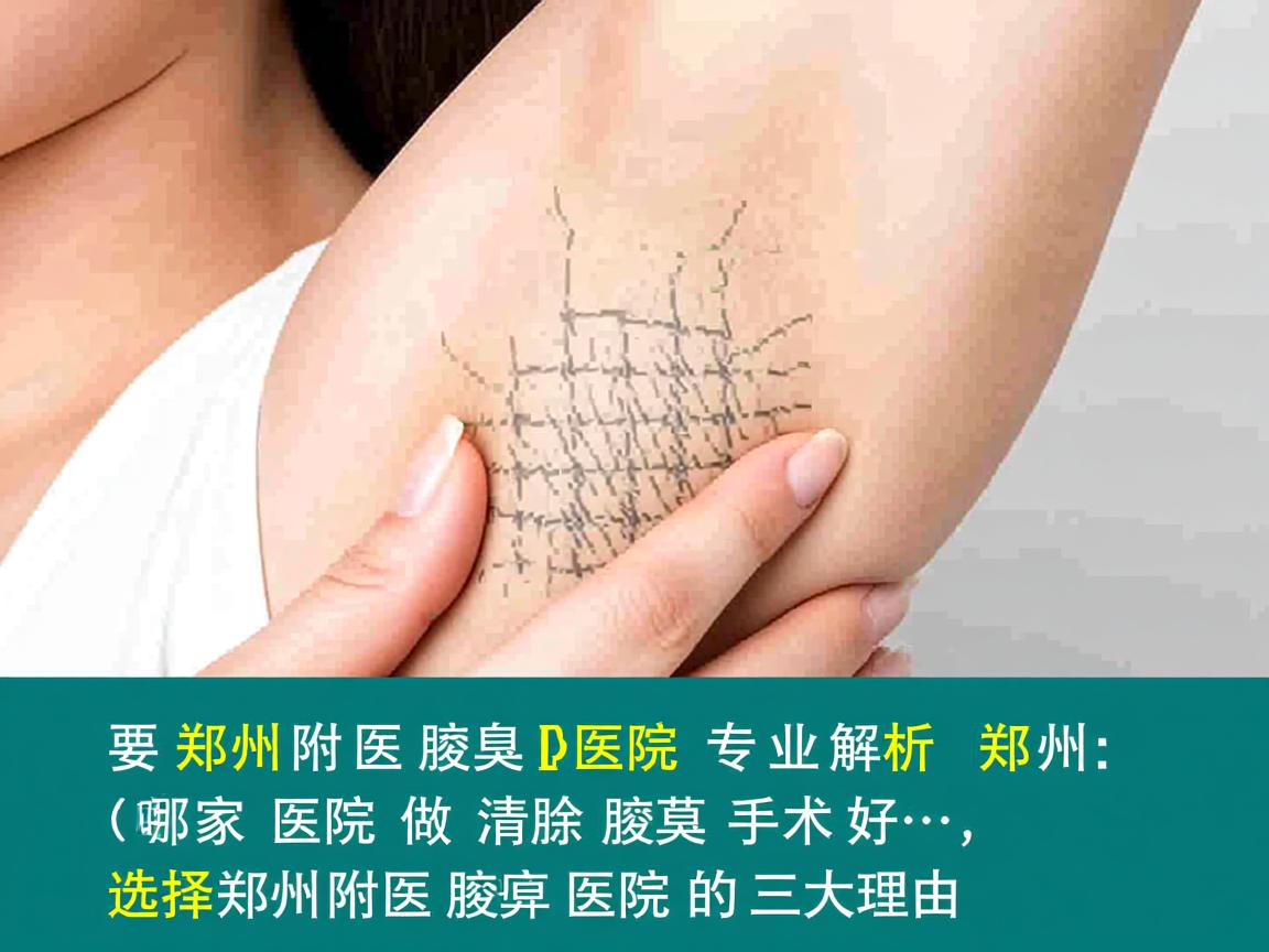 郑州附医腋臭医院，专业解析郑州哪家医院做清除腋臭手术好，选择郑州附医腋臭医院的三大理由