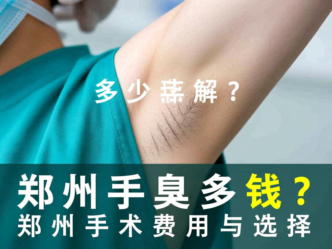郑州腋臭手术多少钱？详解郑州腋臭手术费用与选择