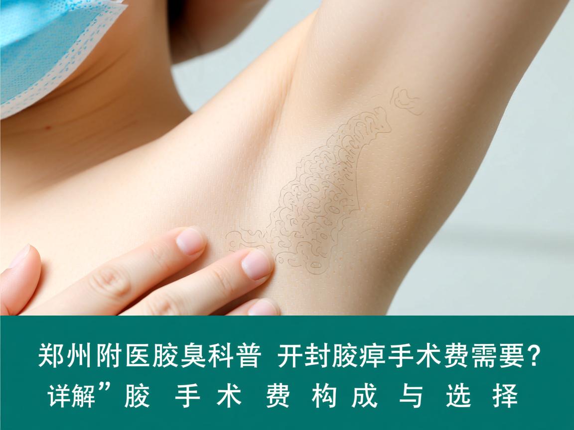 郑州附医腋臭科普，开封腋臭手术费需要多少？详解腋臭手术费构成与选择