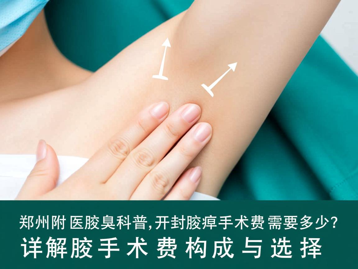 郑州附医腋臭科普，开封腋臭手术费需要多少？详解腋臭手术费构成与选择