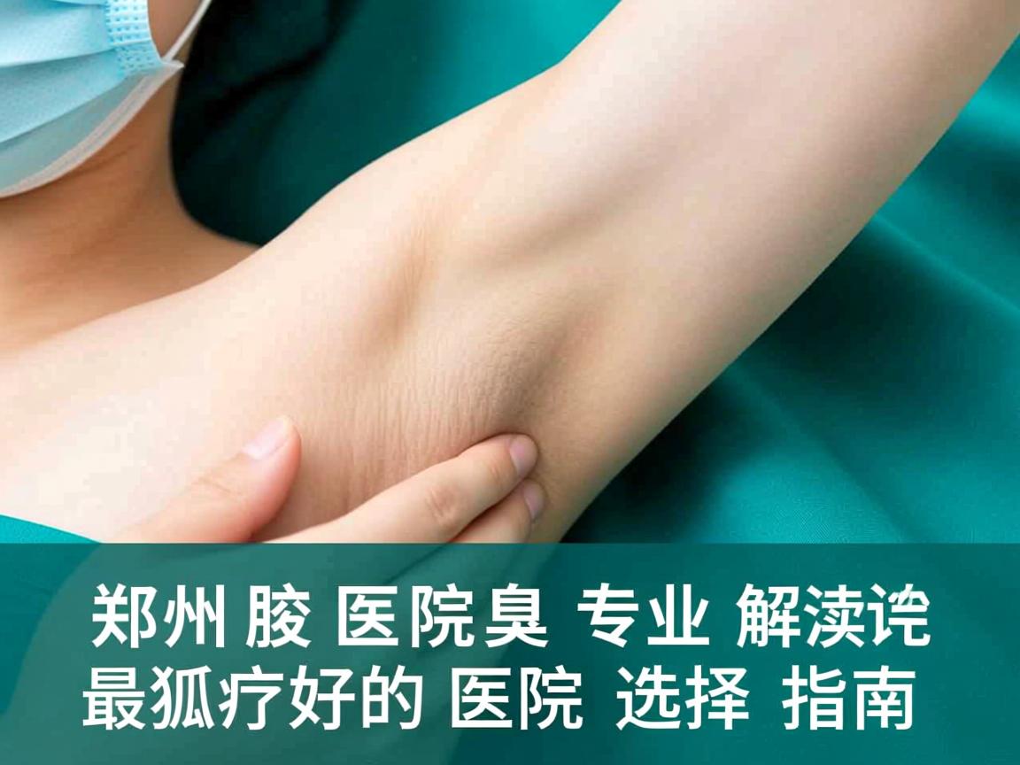 郑州腋臭医院专业解读，郑州医院治疗狐臭最好的医院选择指南